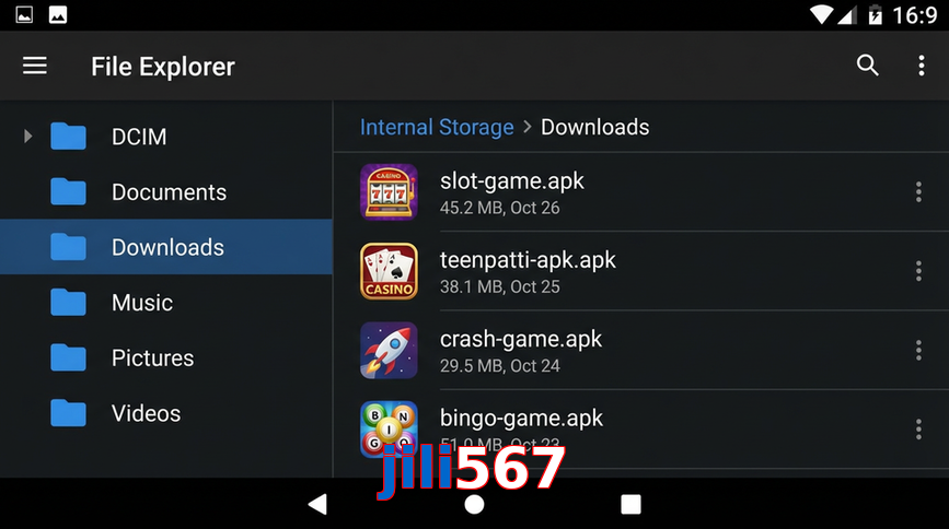 Main screen of Jili567 gameapk page for PK players